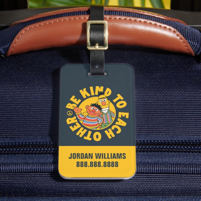 Bert och Ernie | Vara | Lägg till ditt namn Bagagebricka (Framsida Insitu 2)