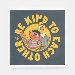 Bert och Ernie   Vara vänliga mot varandra Pappersservett