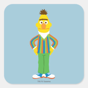Bert Standing Fyrkantigt Klistermärke