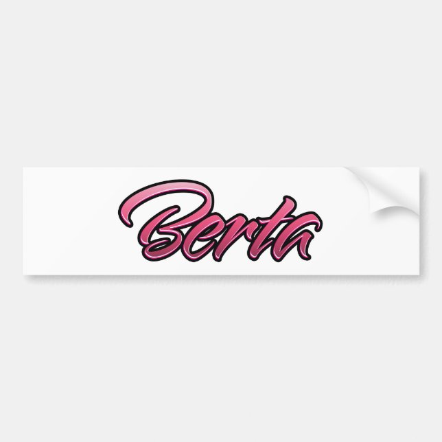 Berta faded rosa Aufkleber Sticker Bildekal (Framsidan)