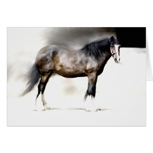 BERTHA Biggest SHIRE HORSE Hälsningskort (Framsidan Horizontal)