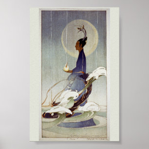 Bertha Boynton Lum - Asia - c1920 - Färg Woodcut Poster