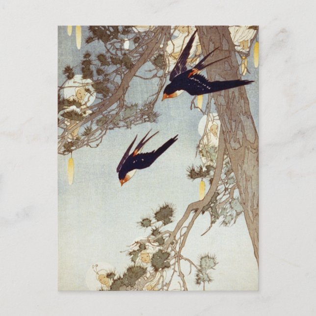 Bertha Boynton Lum - Landet Med Blåfågeln 1916 Vykort (Framsida)