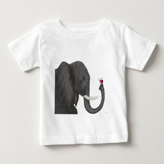 Bertha, den ärade elefanten och Cute Ladybug T-shirt (Framsida)
