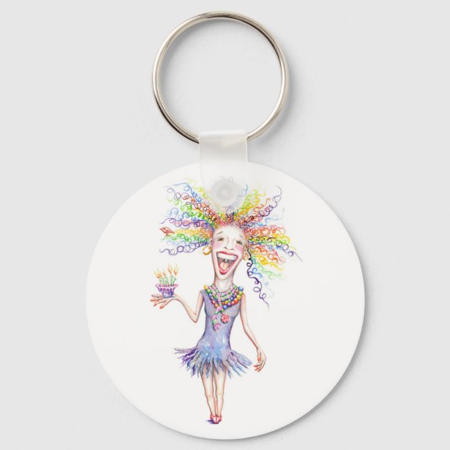 Bertha, den brethday Broad-nyckelkedjan Nyckelring (Framsida)