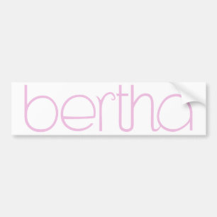 Bertha rosa Bumper Sticker Bildekal