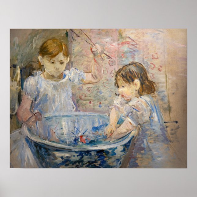 Berthe Morisot - Barn i bäckenet Poster (Framsidan)