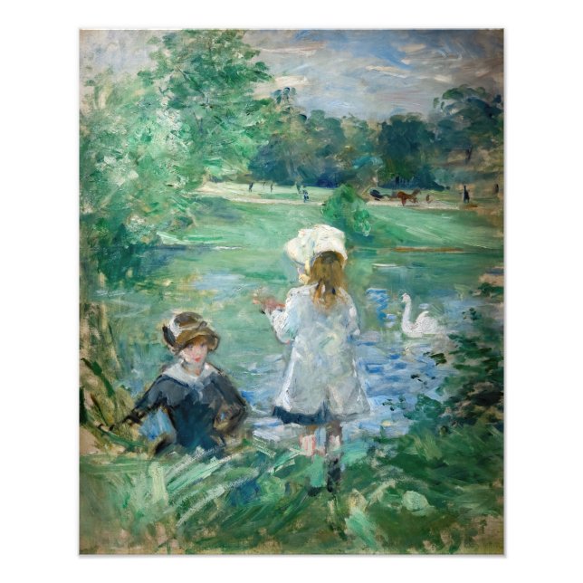 Berthe Morisot - bredvid Sjö Fototryck (Framsidan)