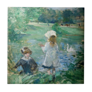 Berthe Morisot - bredvid Sjö Kakelplatta