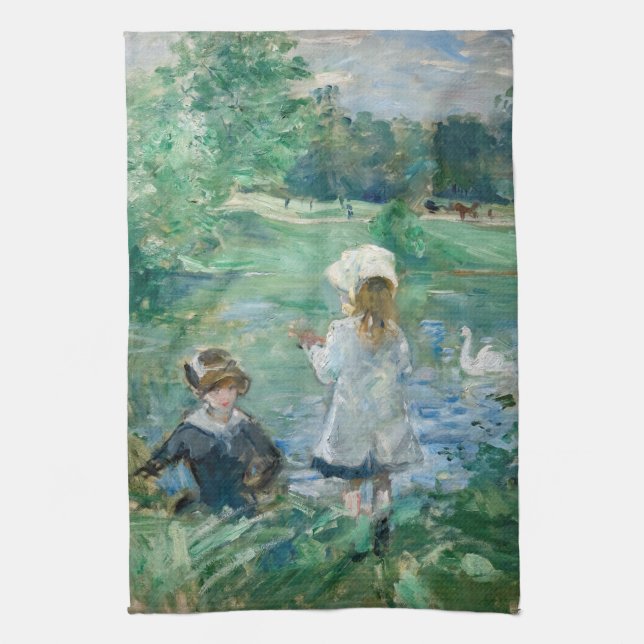 Berthe Morisot - bredvid Sjö Kökshandduk (Vertikal)