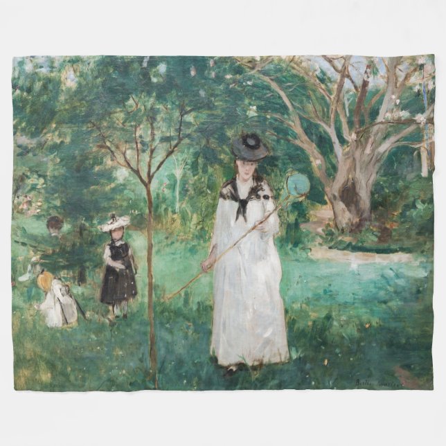 Berthe Morisot - Butterfly Hunt Fleecefilt (Framsidan (Horisontell))