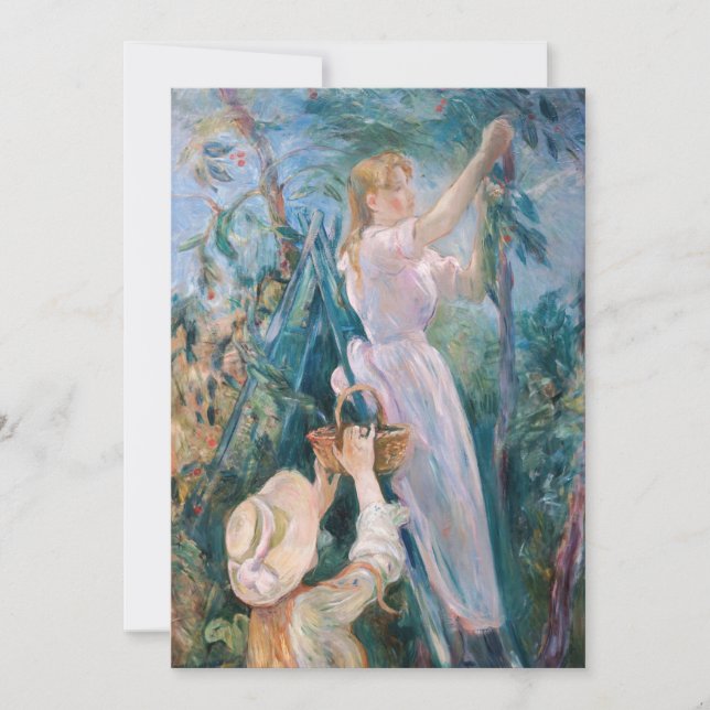 Berthe Morisot - Cherry Picker Tack Kort (Framsida)