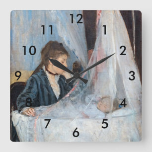 Berthe Morisot - Cradle Fyrkantig Klocka