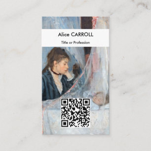 Berthe Morisot - Cradle - QR-koden Visitkort