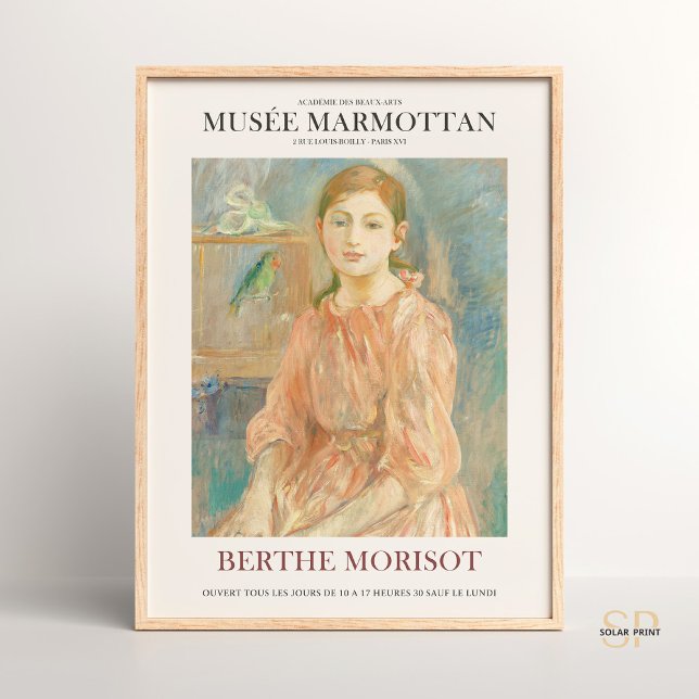 Berthe Morisot Dotter med Parakeet Art Print Poster (Skapare uppladdad)