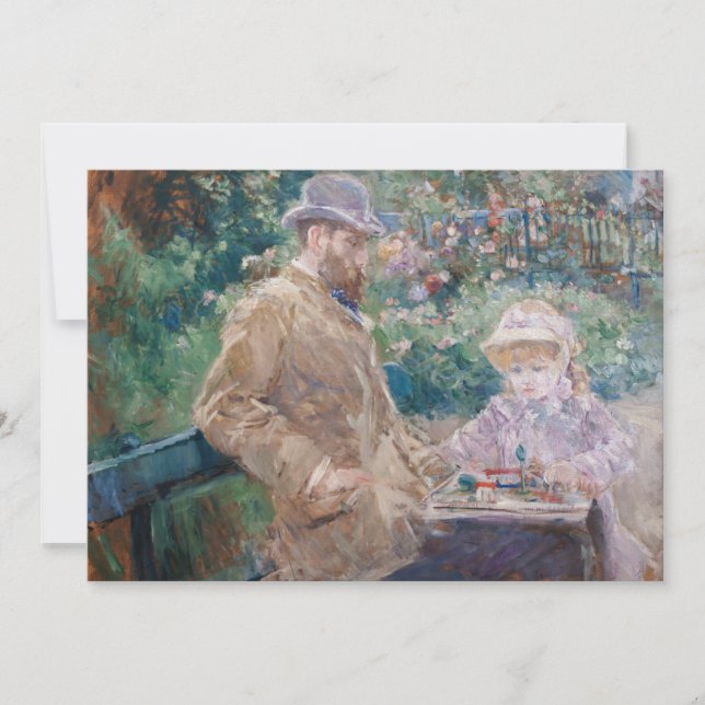 Berthe Morisot - Eugene Manet med sin dotter Inbjudningar (Framsida)