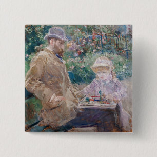 Berthe Morisot - Eugene Manet med sin dotter Knapp