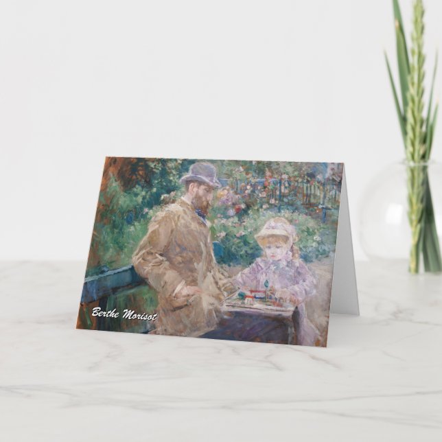Berthe Morisot - Eugene Manet med sin dotter Kort (Framsida)