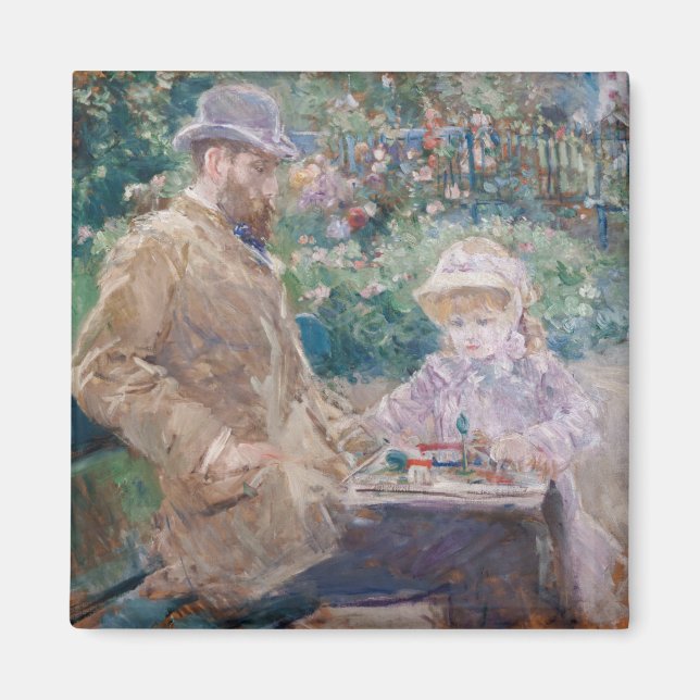Berthe Morisot - Eugene Manet med sin dotter Magnet (Framsidan)