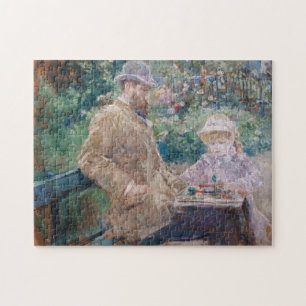 Berthe Morisot - Eugene Manet med sin dotter Pussel