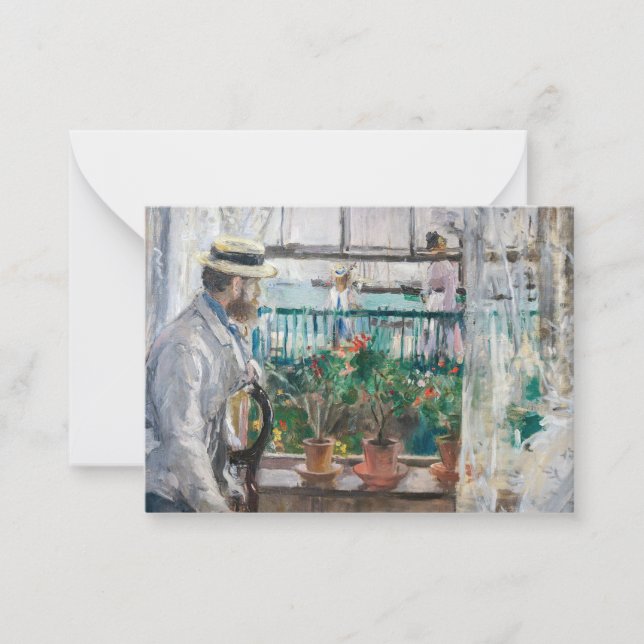 Berthe Morisot - Eugene Manet på Isle of Wight Anteckningskort (Framsida)