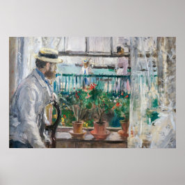 Berthe Morisot - Eugene Manet på Isle of Wight Poster