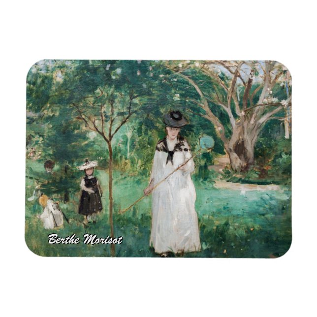Berthe Morisot - Fjärilsjakt Magnet (Horisontell)