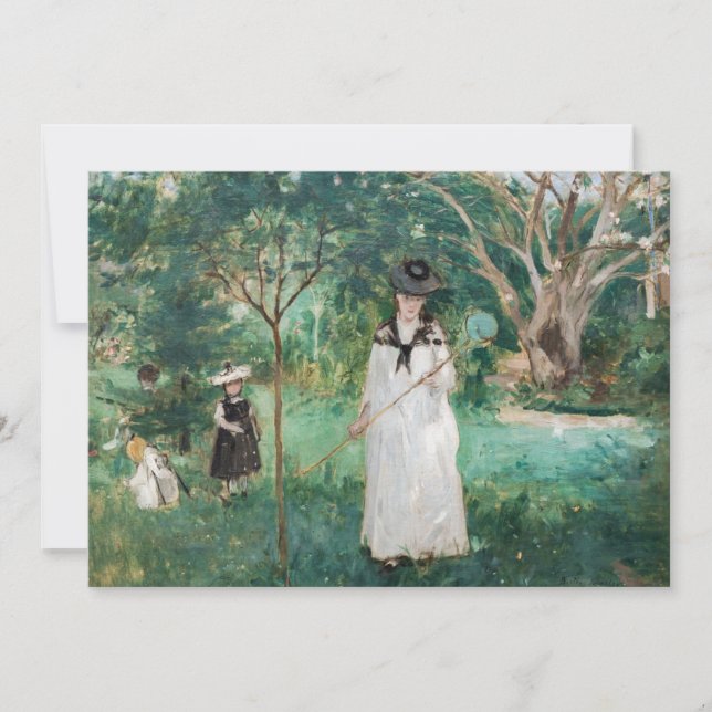Berthe Morisot - Fjärilsjakt Tack Kort (Framsida)