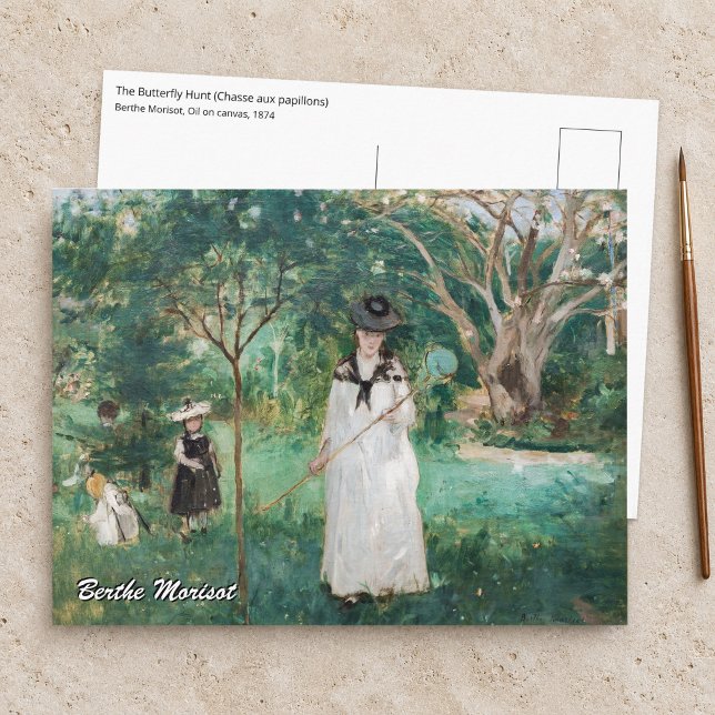 Berthe Morisot - Fjärilsjakt Vykort (Skapare uppladdad)
