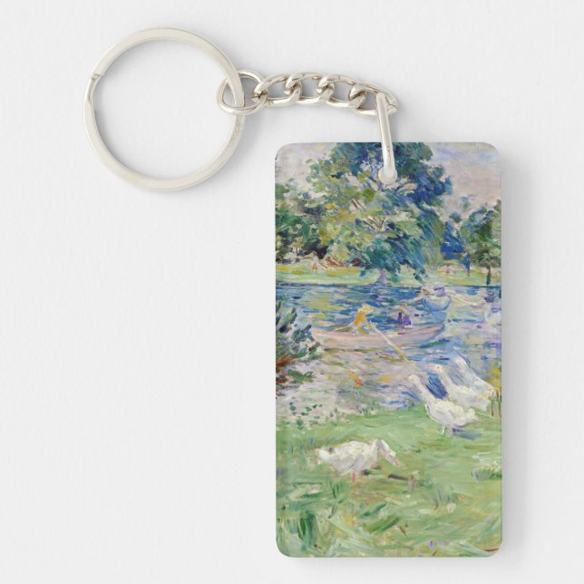 Berthe Morisot - Flickan i en Boat med Geese (Framsidan)