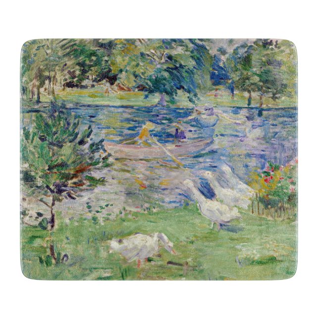 Berthe Morisot - Flickan i en Boat med Geese (Framsidan)