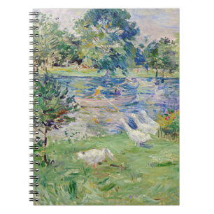 Berthe Morisot - Flickan i en Boat med Geese Anteckningsbok