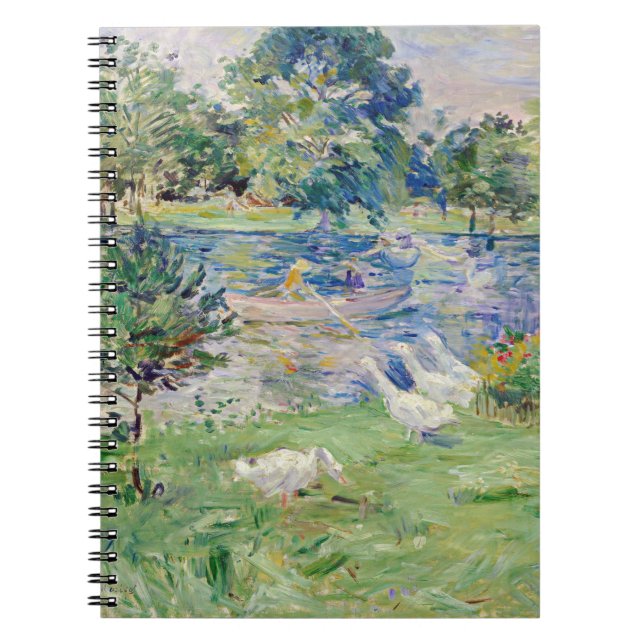 Berthe Morisot - Flickan i en Boat med Geese Anteckningsbok (Framsidan)