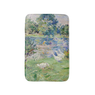 Berthe Morisot - Flickan i en Boat med Geese Badrumsmatta
