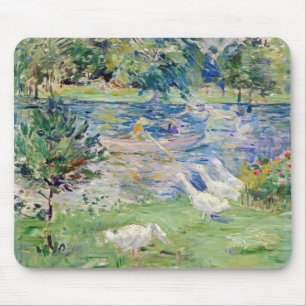 Berthe Morisot - Flickan i en Boat med Geese Musmatta