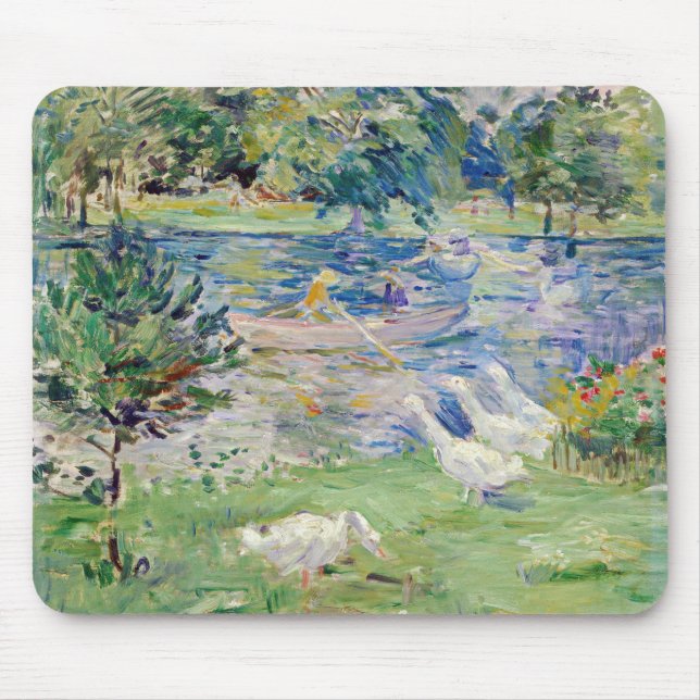 Berthe Morisot - Flickan i en Boat med Geese Musmatta (Framsidan)