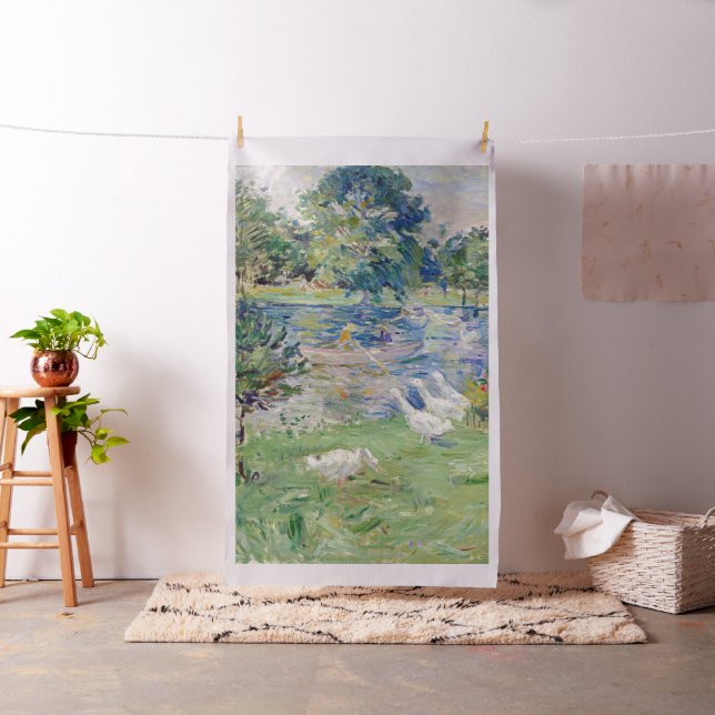 Berthe Morisot - Flickan i en Boat med Geese Tyg (In Situ)