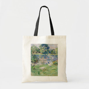 Berthe Morisot - Flickan i en Boat med Geese Tygkasse