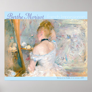 Berthe Morisot Fransk Impressionism Woman Toilette Poster