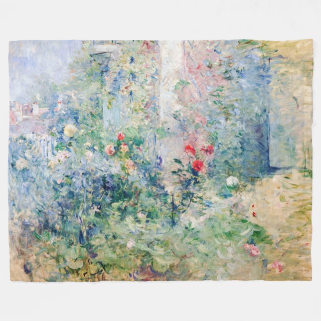 Berthe Morisot - Garden vid Bougival Fleecefilt (Framsidan (Horisontell))