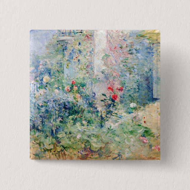 Berthe Morisot - Garden vid Bougival Knapp (Framsida)