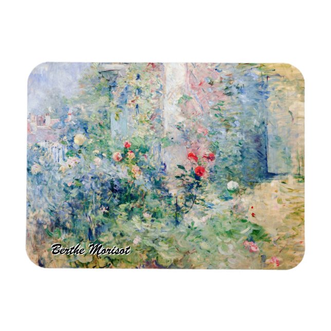 Berthe Morisot - Garden vid Bougival Magnet (Horisontell)