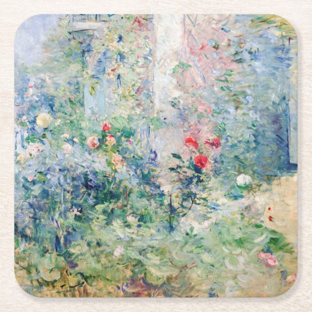 Berthe Morisot - Garden vid Bougival Underlägg Papper Kvadrat (Framsidan)