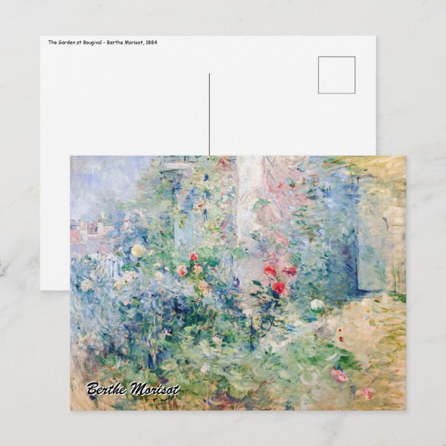Berthe Morisot - Garden vid Bougival Vykort (Fram/baksida)
