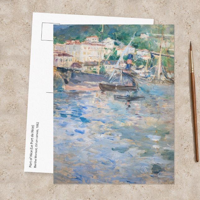 Berthe Morisot - Hamnen i Nice Vykort (Skapare uppladdad)