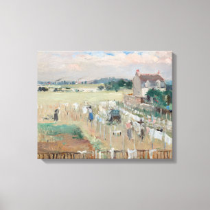 Berthe Morisot - Hänga tvätten för att torka Canvastryck