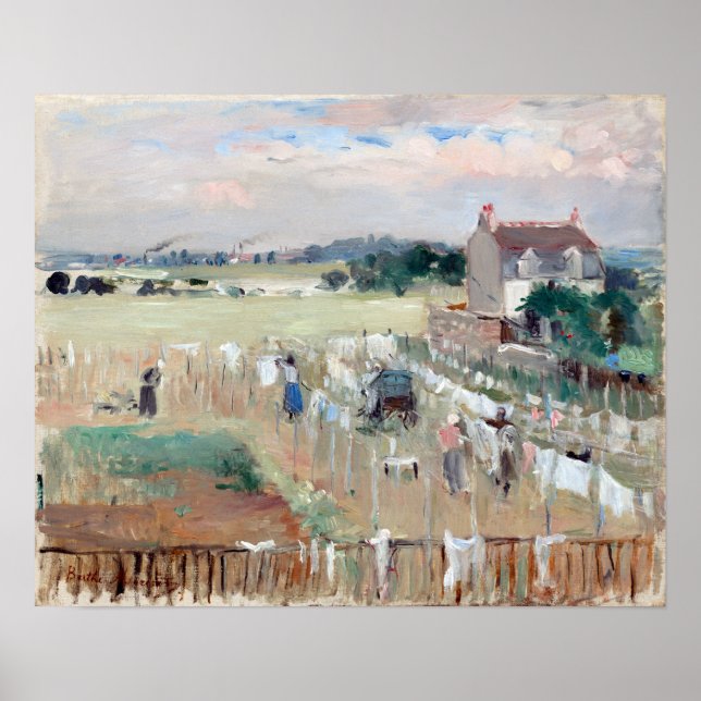 Berthe Morisot Hanging från Tvätt ut till Dry Poster (Framsidan)