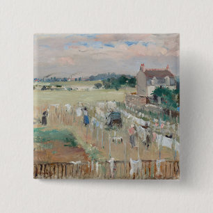 Berthe Morisot - Hanging the Tvätt ut till Dry Knapp