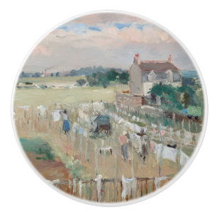 Berthe Morisot - Hanging the Tvätt ut till Dry Knopp