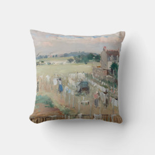 Berthe Morisot - Hanging the Tvätt ut till Dry Kudde